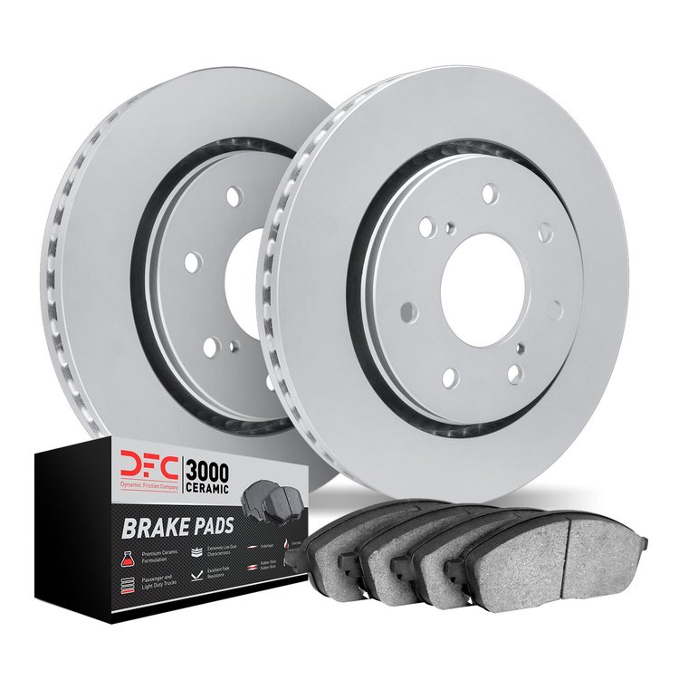 4302-54137 Geospec Brake Rotors with 3000-Series Ceramic Brake Pads Kit, 2010-2014 Ford/Lincoln/Mercury/Mazda, Position: Front