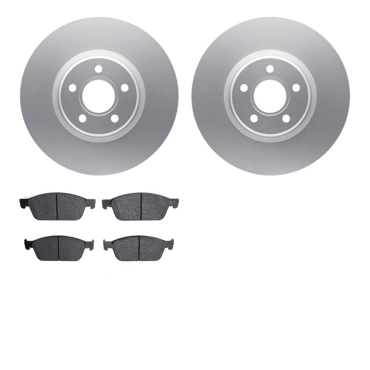 4302-54138 Geospec Brake Rotors with 3000-Series Ceramic Brake Pads Kit, 2013-2019 Ford/Lincoln/Mercury/Mazda, Position: Front