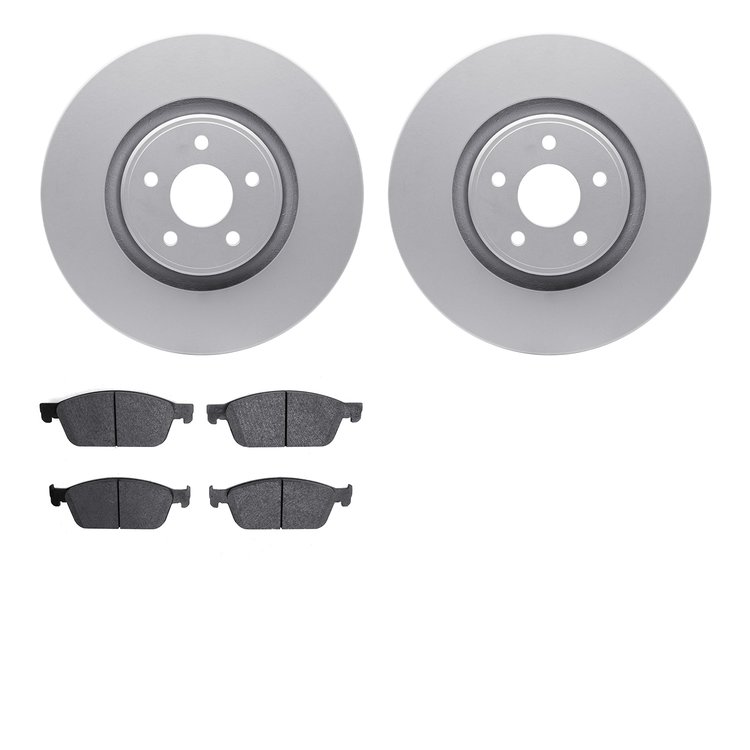 4302-54139 Geospec Brake Rotors with 3000-Series Ceramic Brake Pads Kit, 2014-2019 Ford/Lincoln/Mercury/Mazda, Position: Front
