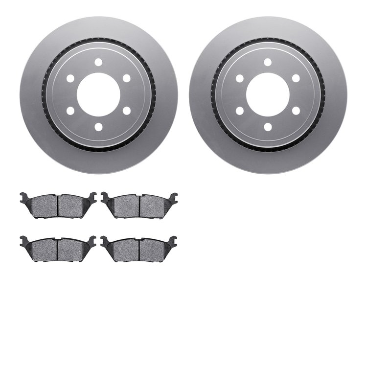 4302-54141 Geospec Brake Rotors with 3000-Series Ceramic Brake Pads Kit, 2015-2017 Ford/Lincoln/Mercury/Mazda, Position: Rear