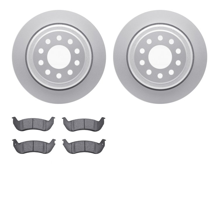 4302-55002 Geospec Brake Rotors with 3000-Series Ceramic Brake Pads Kit, 2003-2011 Ford/Lincoln/Mercury/Mazda, Position: Rear