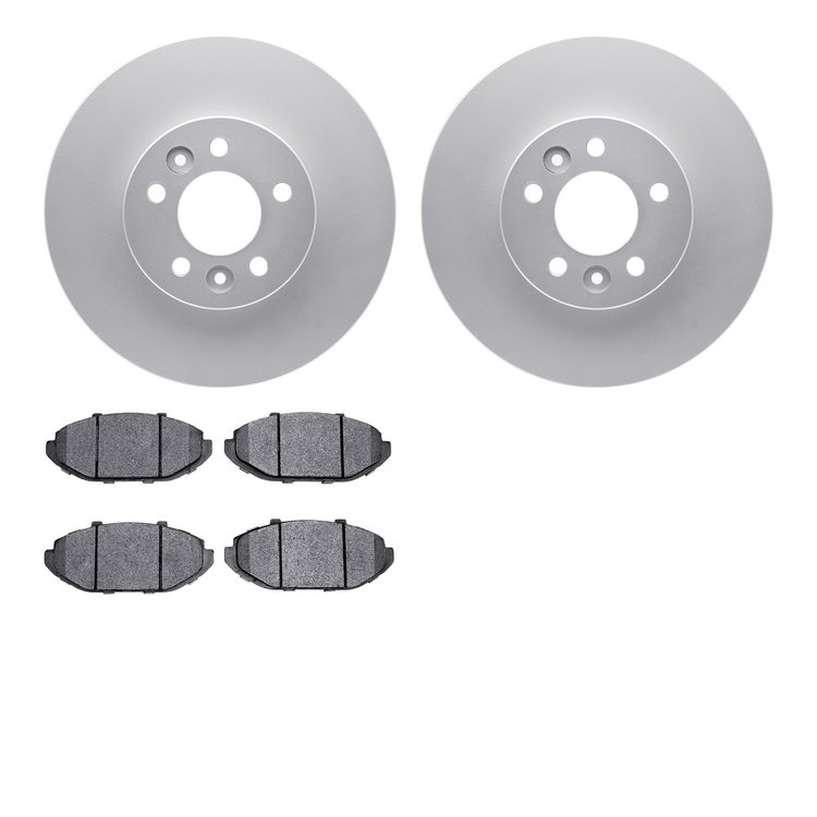 4302-56003 Geospec Brake Rotors with 3000-Series Ceramic Brake Pads Kit, 1998-2002 Ford/Lincoln/Mercury/Mazda, Position: Front