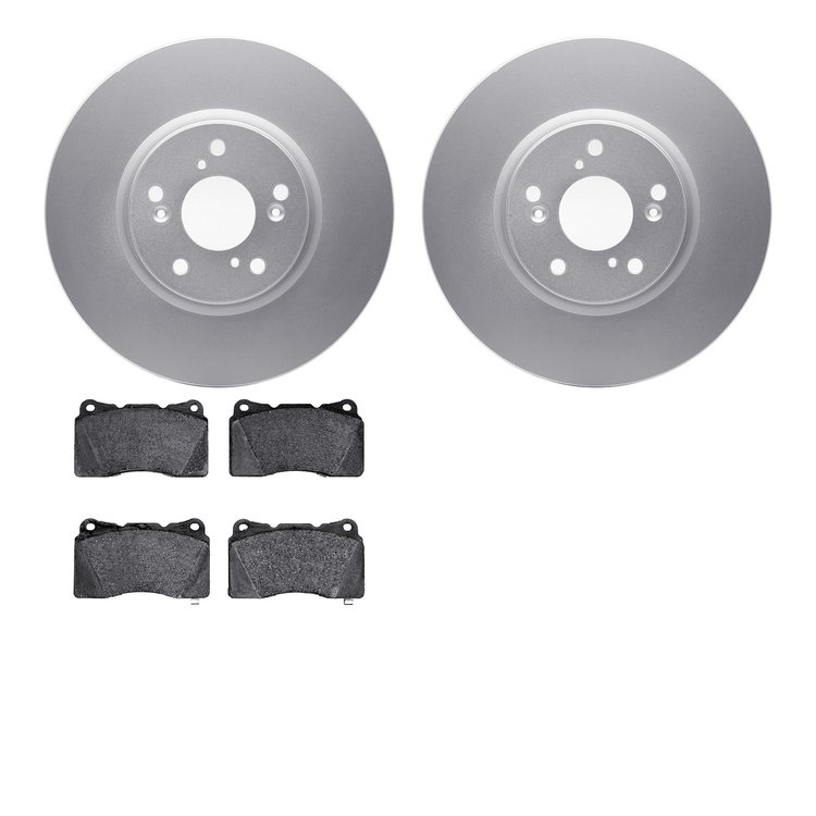 4302-58006 Geospec Brake Rotors with 3000-Series Ceramic Brake Pads Kit, 2004-2008 Acura/Honda, Position: Front