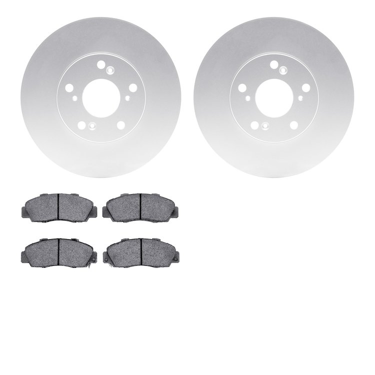 4302-59012 Geospec Brake Rotors with 3000-Series Ceramic Brake Pads Kit, 1998-2002 Acura/Honda, Position: Front