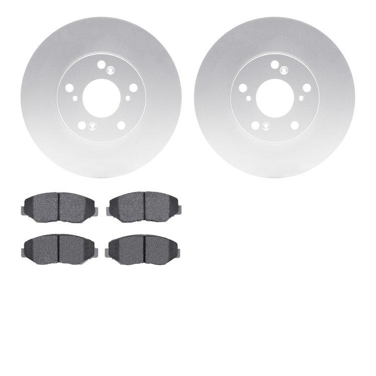 4302-59036 Geospec Brake Rotors with 3000-Series Ceramic Brake Pads Kit, 2002-2015 Acura/Honda, Position: Front
