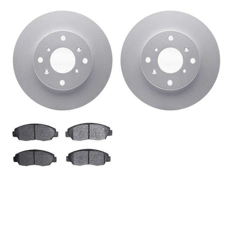 4302-59058 Geospec Brake Rotors with 3000-Series Ceramic Brake Pads Kit, 1998-2002 Acura/Honda, Position: Front