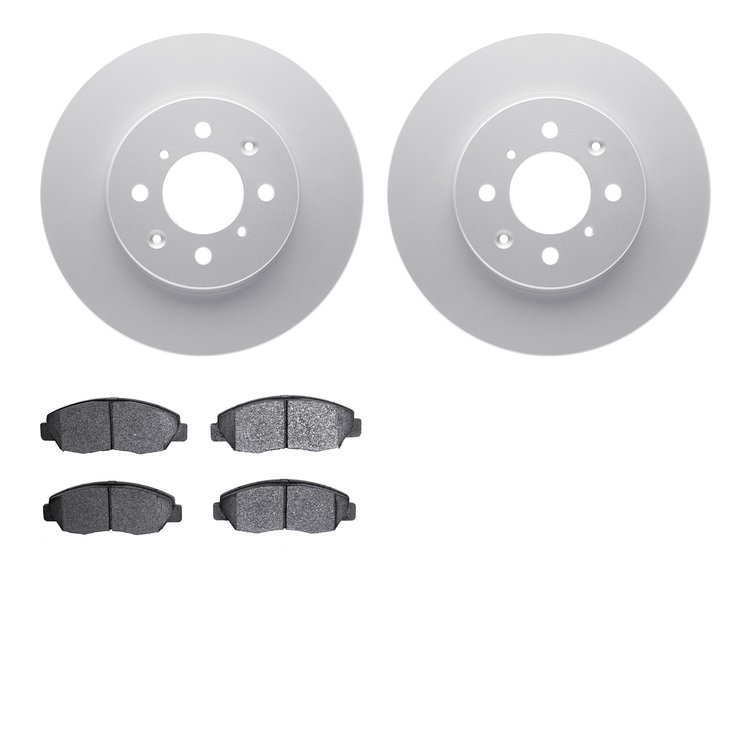 4302-59059 Geospec Brake Rotors with 3000-Series Ceramic Brake Pads Kit, 1996-2014 Acura/Honda, Position: Front