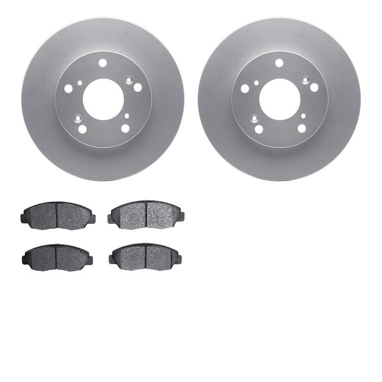 4302-59061 Geospec Brake Rotors with 3000-Series Ceramic Brake Pads Kit, 2012-2015 Acura/Honda, Position: Front