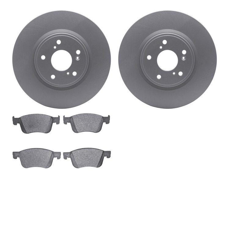4302-59084 Geospec Brake Rotors with 3000-Series Ceramic Brake Pads Kit, Fits Select Acura/Honda, Position: Front