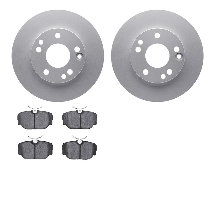 4302-63002 Geospec Brake Rotors with 3000-Series Ceramic Brake Pads Kit, 1987-1993 Mercedes-Benz, Position: Front
