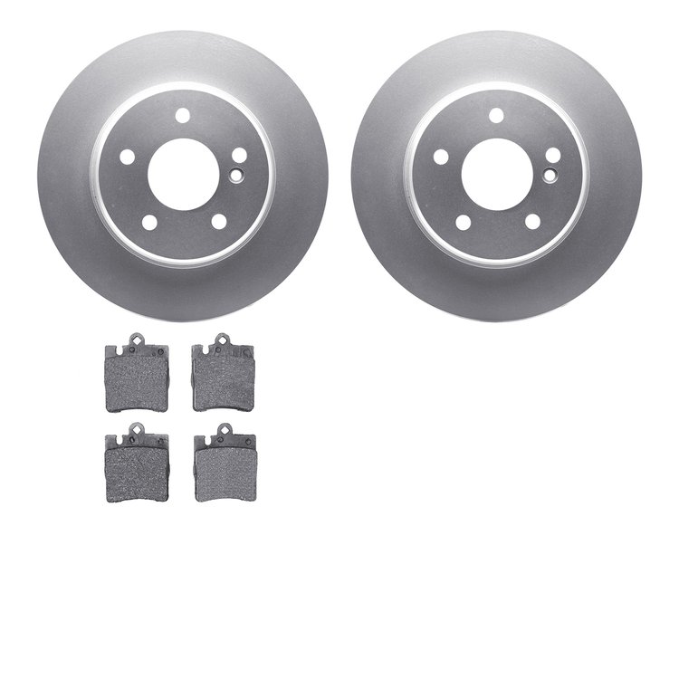 4302-63043 Geospec Brake Rotors with 3000-Series Ceramic Brake Pads Kit, 1996-2011 Mercedes-Benz, Position: Rear