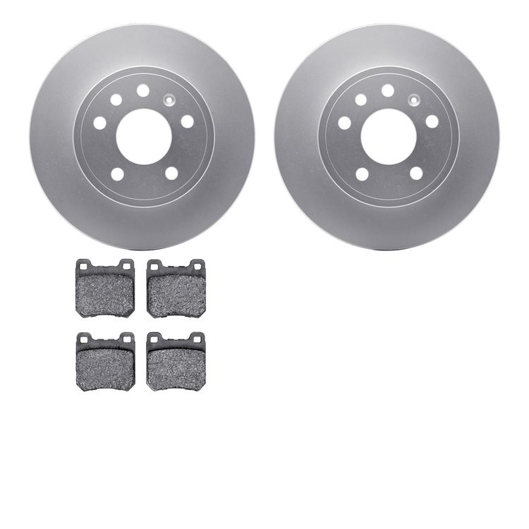 4302-65003 Geospec Brake Rotors with 3000-Series Ceramic Brake Pads Kit, 1997-2008 GM, Position: Rear