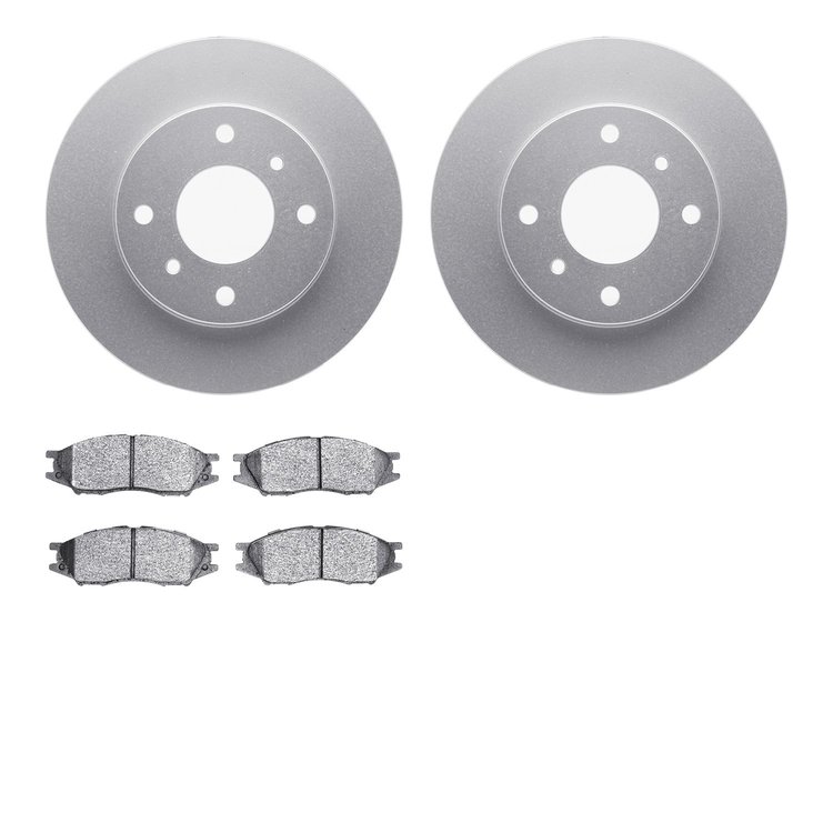 4302-67003 Geospec Brake Rotors with 3000-Series Ceramic Brake Pads Kit, 2011-2013 Renault, Position: Front