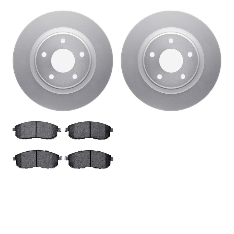 4302-67020 Geospec Brake Rotors with 3000-Series Ceramic Brake Pads Kit, 2007-2013 Infiniti/Nissan, Position: Front