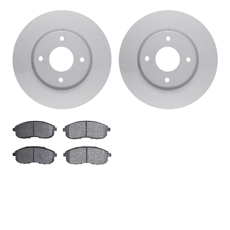 4302-67024 Geospec Brake Rotors with 3000-Series Ceramic Brake Pads Kit, 2007-2014 Infiniti/Nissan, Position: Front