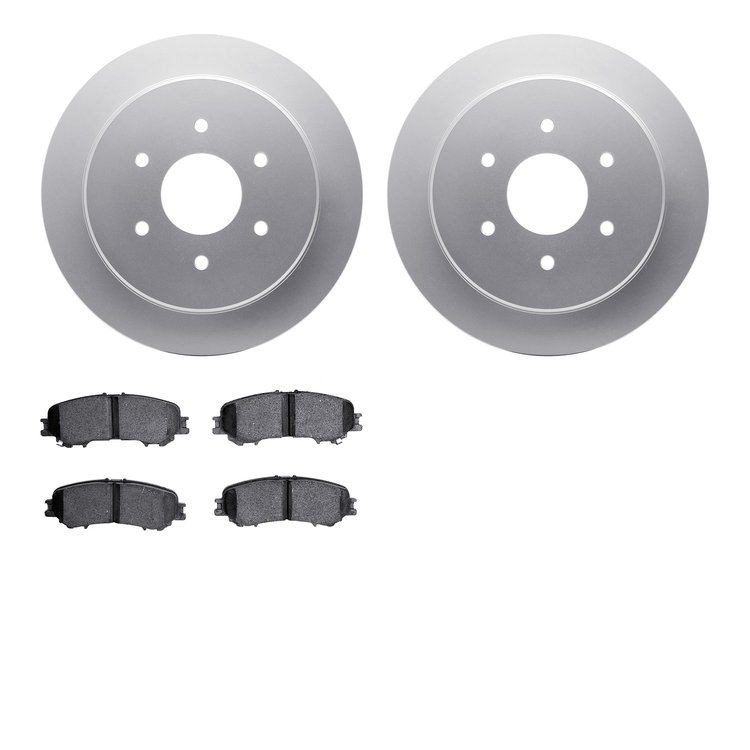 4302-67067 Geospec Brake Rotors with 3000-Series Ceramic Brake Pads Kit, Fits Select Infiniti/Nissan, Position: Rear