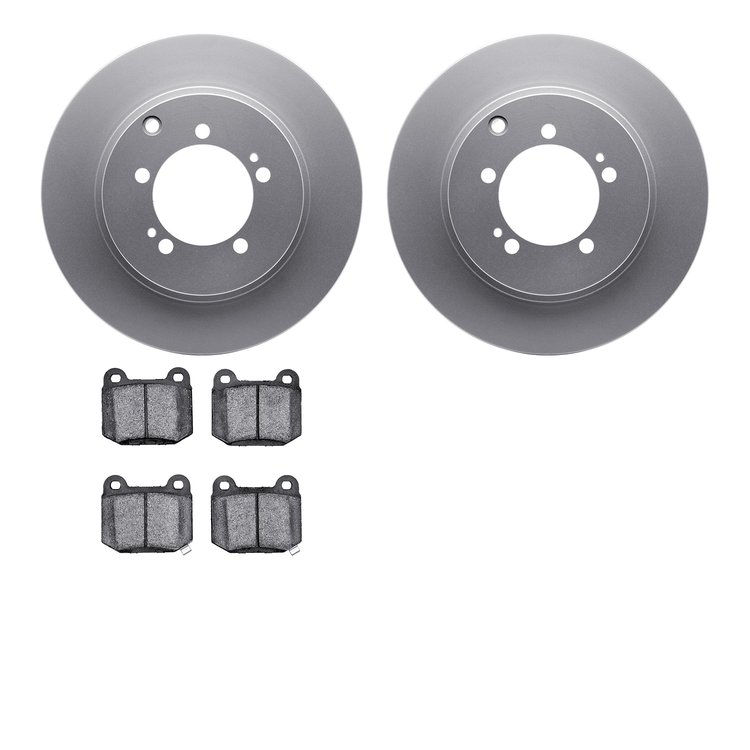 4302-72024 Geospec Brake Rotors with 3000-Series Ceramic Brake Pads Kit, 2003-2006 Mitsubishi, Position: Rear