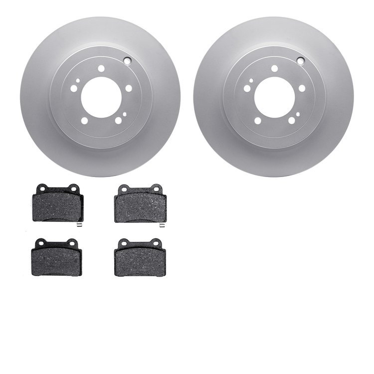 4302-72029 Geospec Brake Rotors with 3000-Series Ceramic Brake Pads Kit, 2008-2015 Mitsubishi, Position: Rear