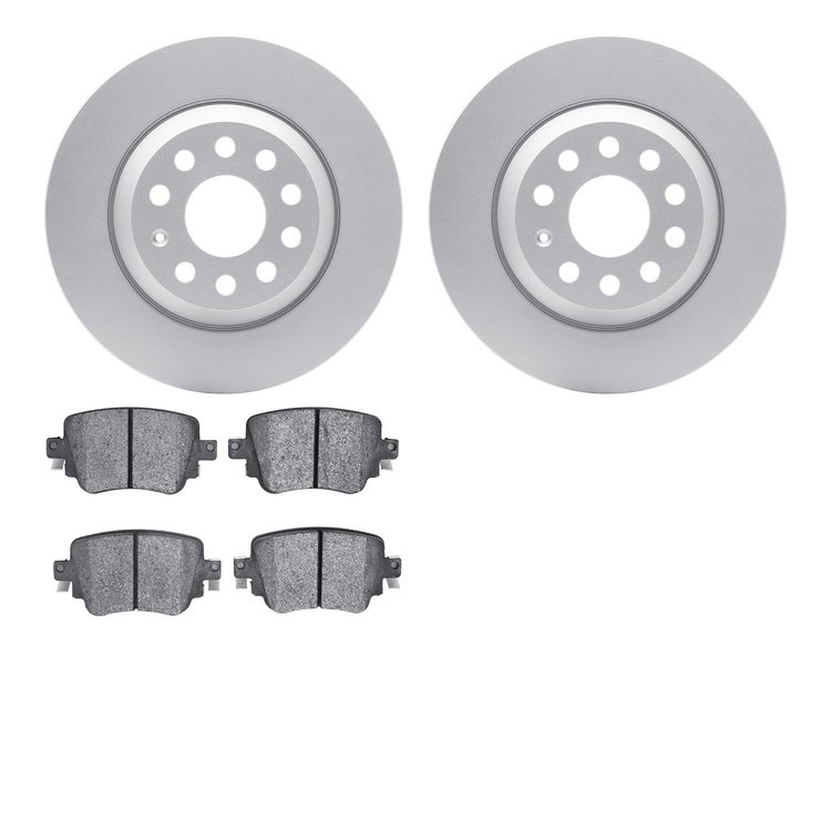 4302-73004 Geospec Brake Rotors with 3000-Series Ceramic Brake Pads Kit, 2016-2018 Audi/Volkswagen, Position: Rear