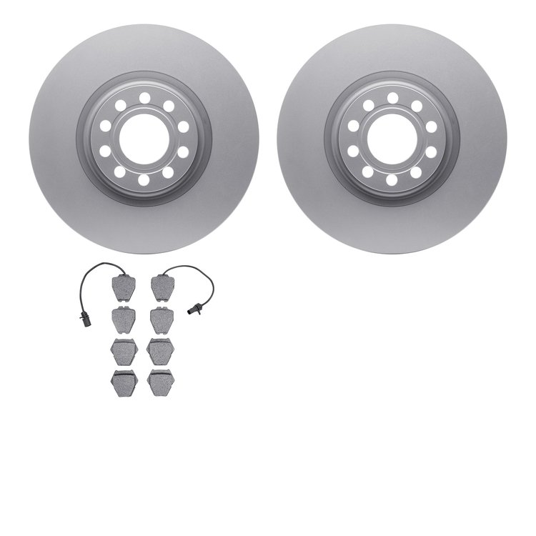 4302-73016 Geospec Brake Rotors with 3000-Series Ceramic Brake Pads Kit, 1999-2004 Audi/Volkswagen, Position: Front