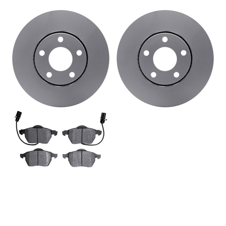4302-73018 Geospec Brake Rotors with 3000-Series Ceramic Brake Pads Kit, 1998-2008 Audi/Volkswagen, Position: Front