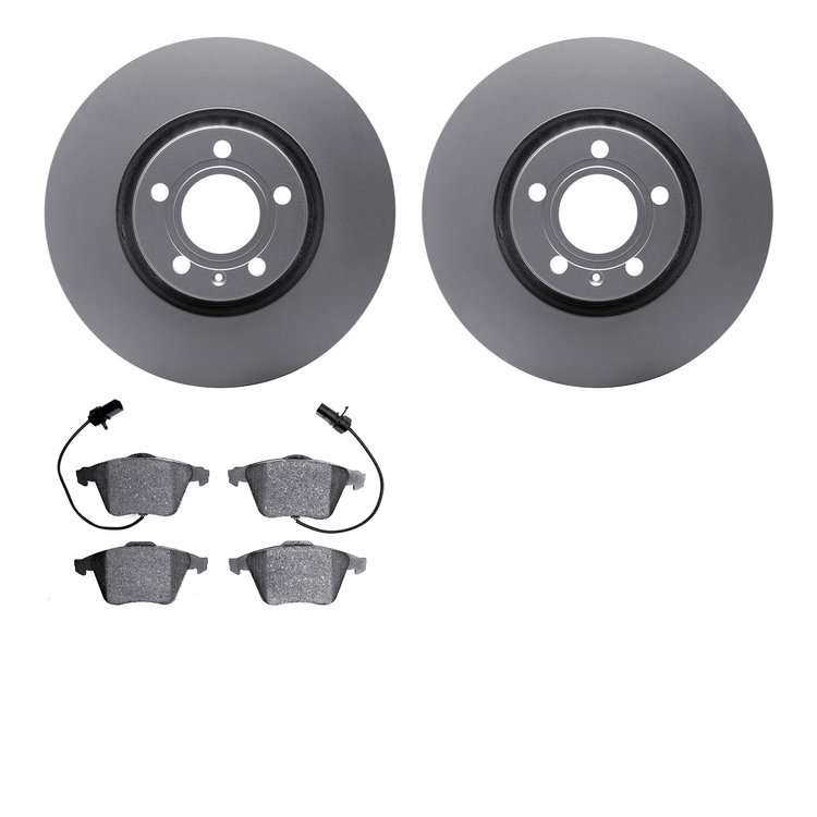4302-73024 Geospec Brake Rotors with 3000-Series Ceramic Brake Pads Kit, 2005-2011 Audi/Volkswagen, Position: Front