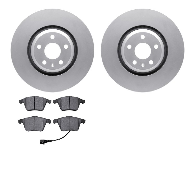 4302-73032 Geospec Brake Rotors with 3000-Series Ceramic Brake Pads Kit, 2012-2015 Audi/Volkswagen, Position: Front