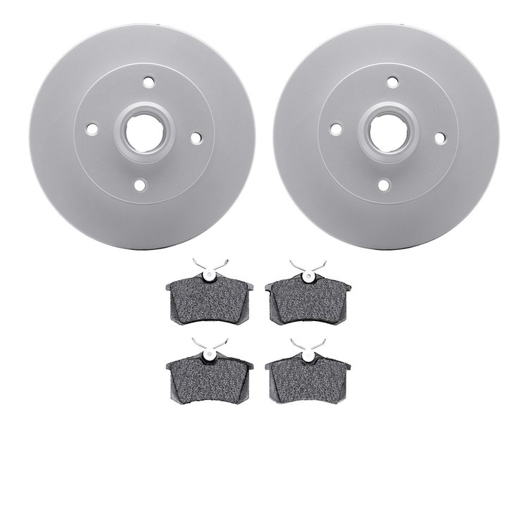 4302-74002 Geospec Brake Rotors with 3000-Series Ceramic Brake Pads Kit, 1985-2002 Audi/Volkswagen, Position: Rear