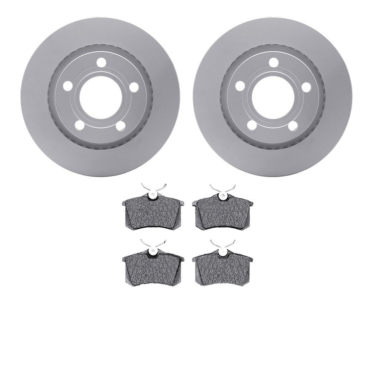 4302-74006 Geospec Brake Rotors with 3000-Series Ceramic Brake Pads Kit, 1999-2005 Audi/Volkswagen, Position: Rear