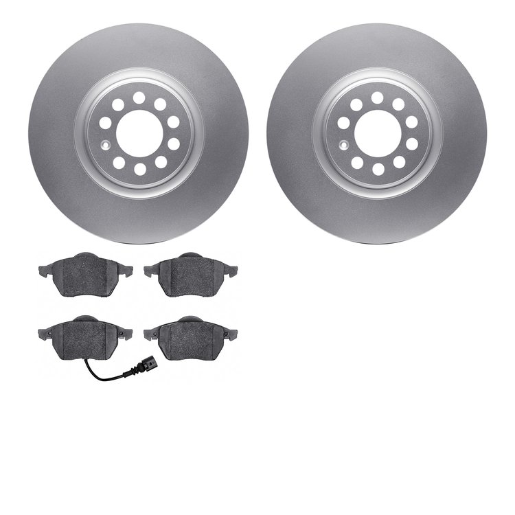 4302-74021 Geospec Brake Rotors with 3000-Series Ceramic Brake Pads Kit, 2000-2006 Audi/Volkswagen, Position: Front