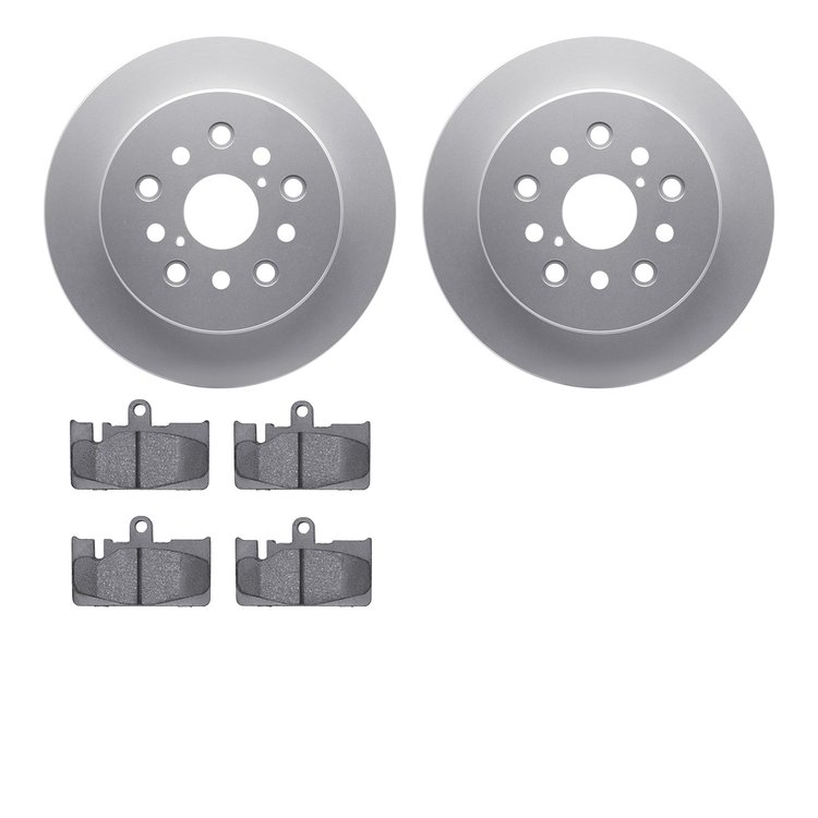 4302-75009 Geospec Brake Rotors with 3000-Series Ceramic Brake Pads Kit, 2001-2006 Lexus/Toyota/Scion, Position: Rear