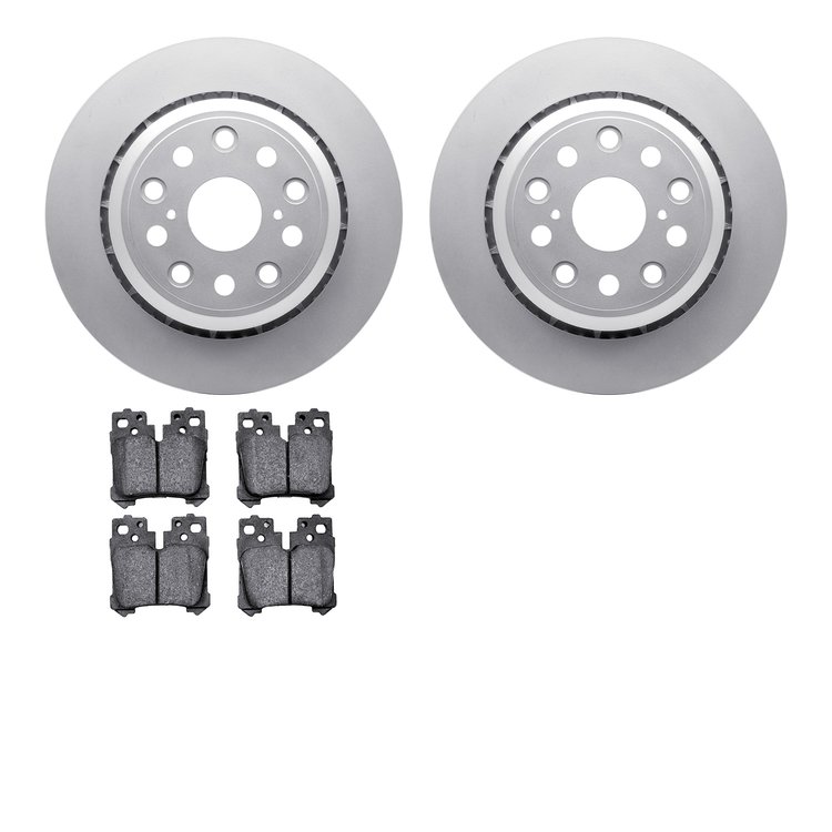 4302-75021 Geospec Brake Rotors with 3000-Series Ceramic Brake Pads Kit, 2007-2017 Lexus/Toyota/Scion, Position: Rear