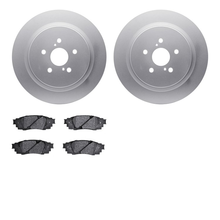 4302-75031 Geospec Brake Rotors with 3000-Series Ceramic Brake Pads Kit, Fits Select Lexus/Toyota/Scion, Position: Rear