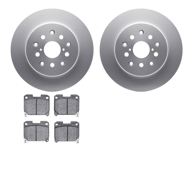 4302-76001 Geospec Brake Rotors with 3000-Series Ceramic Brake Pads Kit, 1993-1998 Lexus/Toyota/Scion, Position: Rear