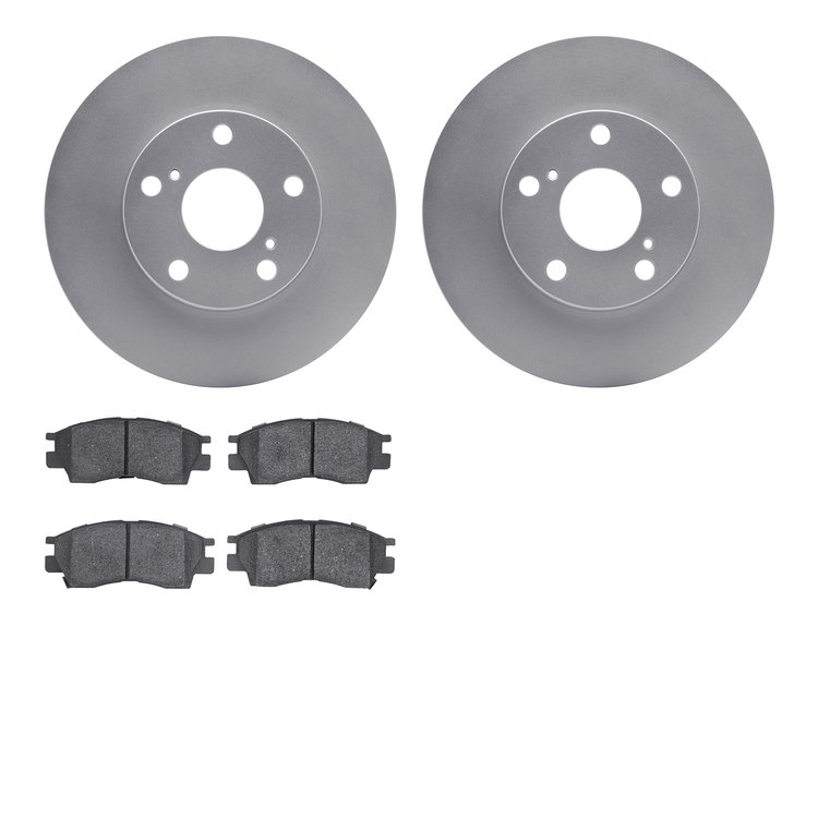 4302-76012 Geospec Brake Rotors with 3000-Series Ceramic Brake Pads Kit, 1992-2003 Lexus/Toyota/Scion, Position: Front
