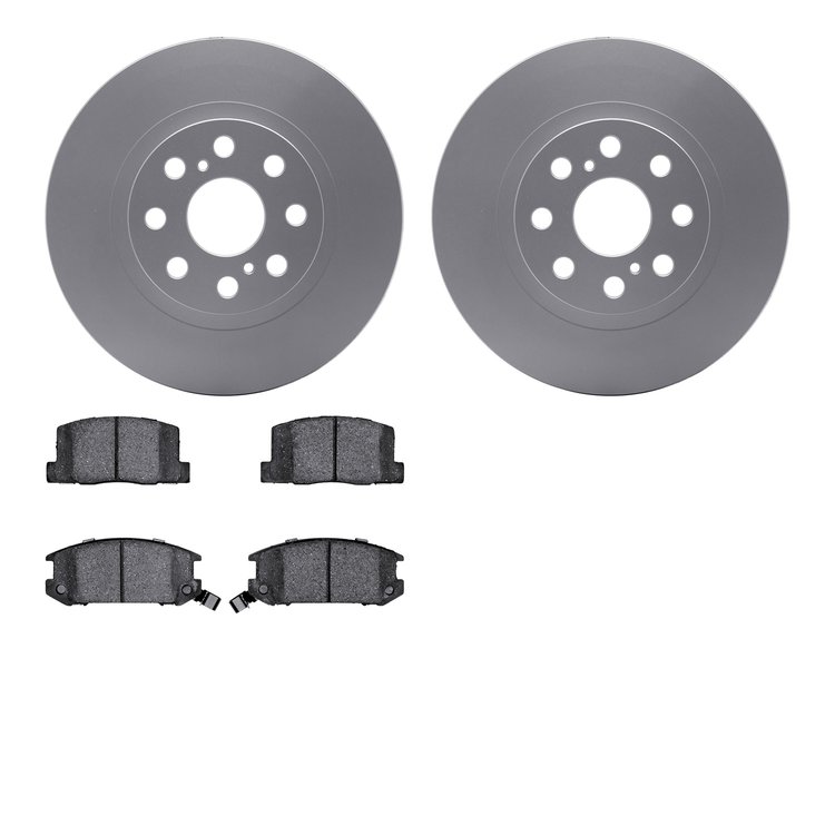 4302-76023 Geospec Brake Rotors with 3000-Series Ceramic Brake Pads Kit, 2000-2005 Lexus/Toyota/Scion, Position: Rear