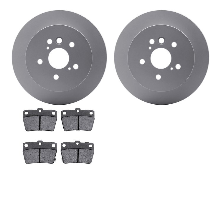 4302-76062 Geospec Brake Rotors with 3000-Series Ceramic Brake Pads Kit, 2004-2005 Lexus/Toyota/Scion, Position: Rear