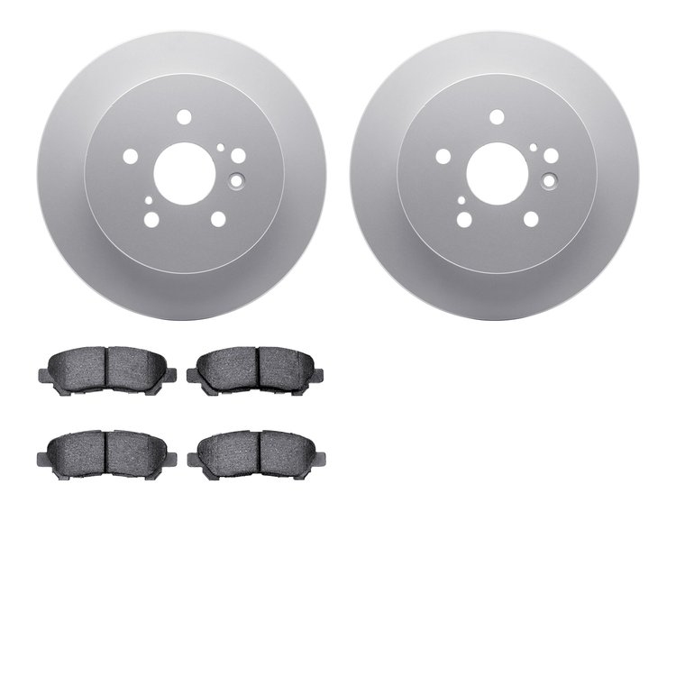 4302-76075 Geospec Brake Rotors with 3000-Series Ceramic Brake Pads Kit, 2008-2013 Lexus/Toyota/Scion, Position: Rear