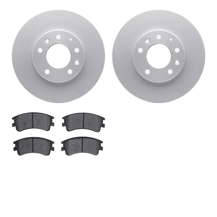 4302-80012 Geospec Brake Rotors with 3000-Series Ceramic Brake Pads Kit, 2003-2005 Ford/Lincoln/Mercury/Mazda, Position: Front