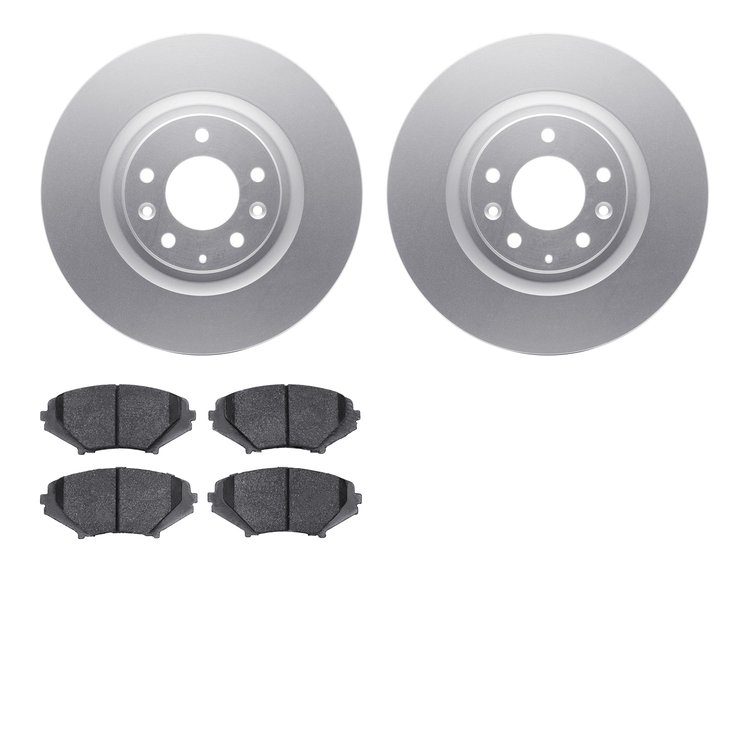 4302-80015 Geospec Brake Rotors with 3000-Series Ceramic Brake Pads Kit, 2004-2011 Ford/Lincoln/Mercury/Mazda, Position: Front