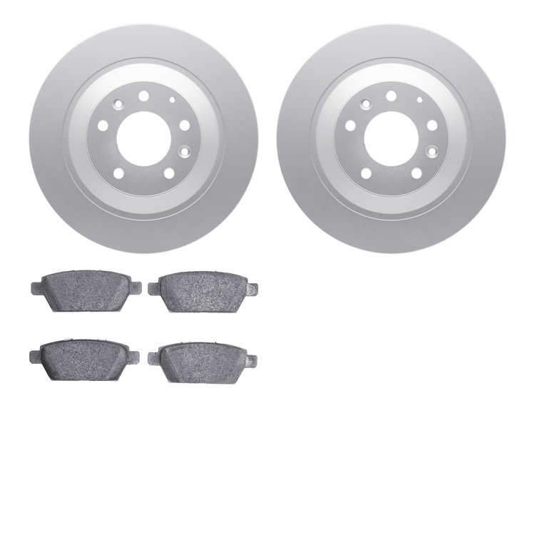 4302-80021 Geospec Brake Rotors with 3000-Series Ceramic Brake Pads Kit, 2006-2007 Ford/Lincoln/Mercury/Mazda, Position: Rear