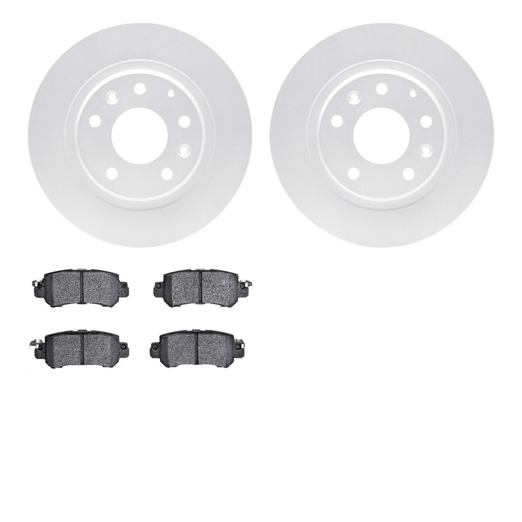 4302-80035 Geospec Brake Rotors with 3000-Series Ceramic Brake Pads Kit, 2016-2018 Ford/Lincoln/Mercury/Mazda, Position: Rear