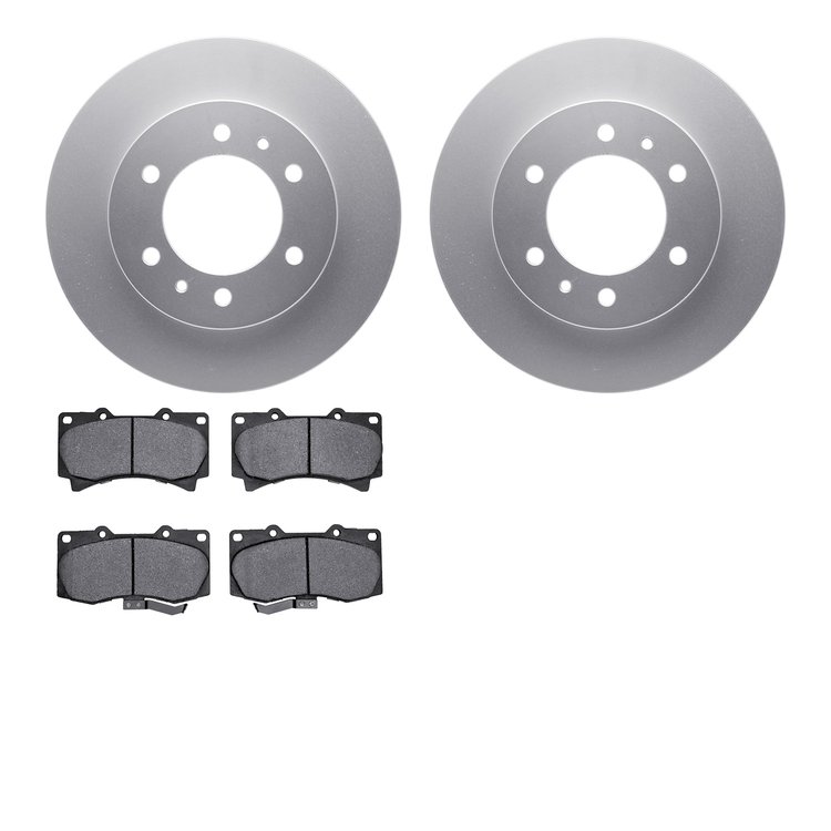 4302-93001 Geospec Brake Rotors with 3000-Series Ceramic Brake Pads Kit, 2006-2010 GM, Position: Front