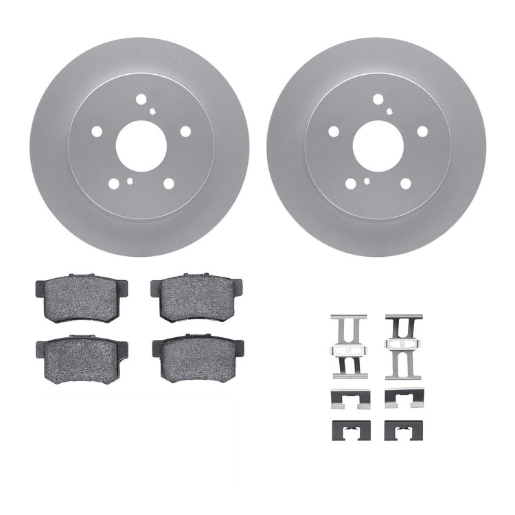 4312-01002 Geospec Brake Rotors with 3000-Series Ceramic Brake Pads & Hardware, 2010-2013 Suzuki, Position: Rear