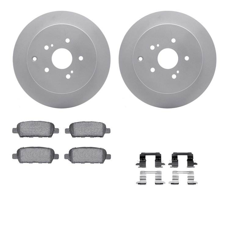 4312-01006 Geospec Brake Rotors with 3000-Series Ceramic Brake Pads & Hardware, 2009-2017 Suzuki, Position: Rear