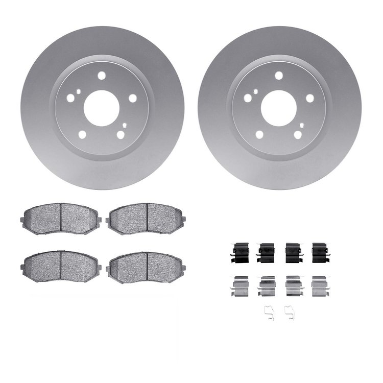 4312-01009 Geospec Brake Rotors with 3000-Series Ceramic Brake Pads & Hardware, 2006-2017 Suzuki, Position: Front