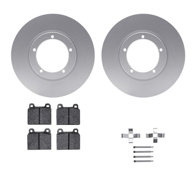 4312-02008 Geospec Brake Rotors with 3000-Series Ceramic Brake Pads & Hardware, 1978-1983 Porsche, Position: Front