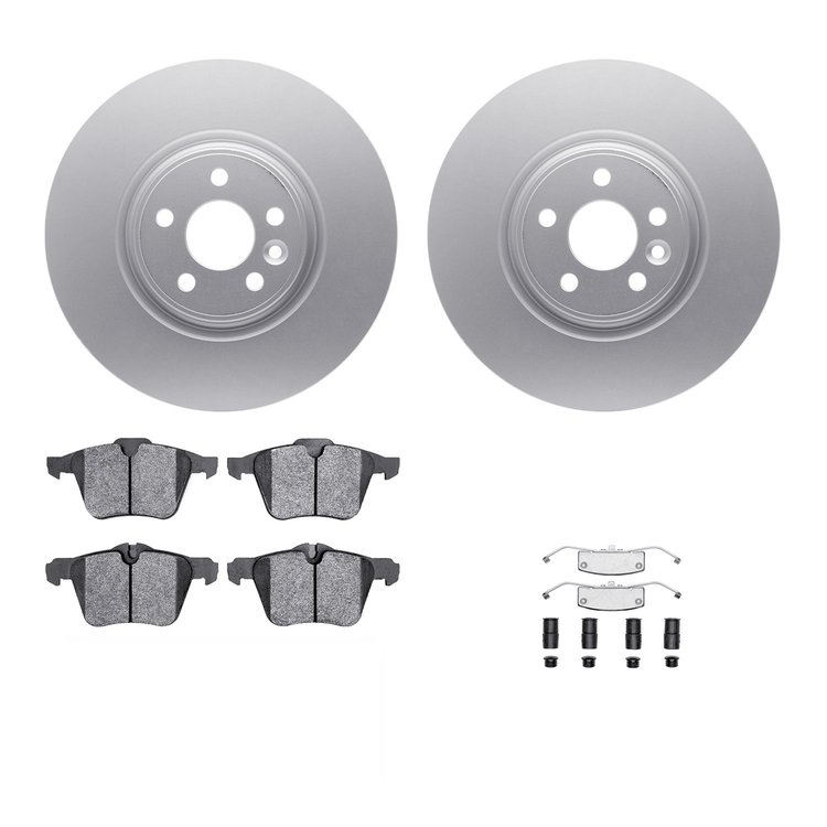 4312-27024 Geospec Brake Rotors with 3000-Series Ceramic Brake Pads & Hardware, 2007-2016 Volvo, Position: Front