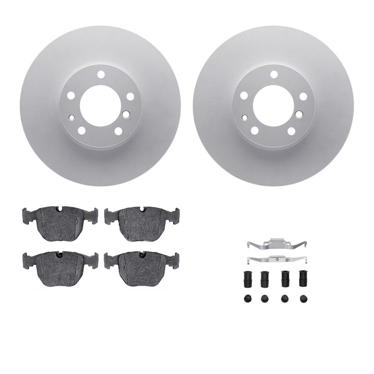 4312-31017 Geospec Brake Rotors with 3000-Series Ceramic Brake Pads & Hardware, 2000-2000 BMW, Position: Front