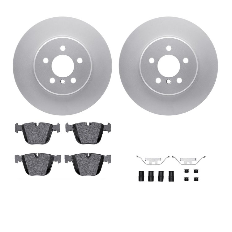 4312-31049 Geospec Brake Rotors with 3000-Series Ceramic Brake Pads & Hardware, 2010-2017 BMW, Position: Rear